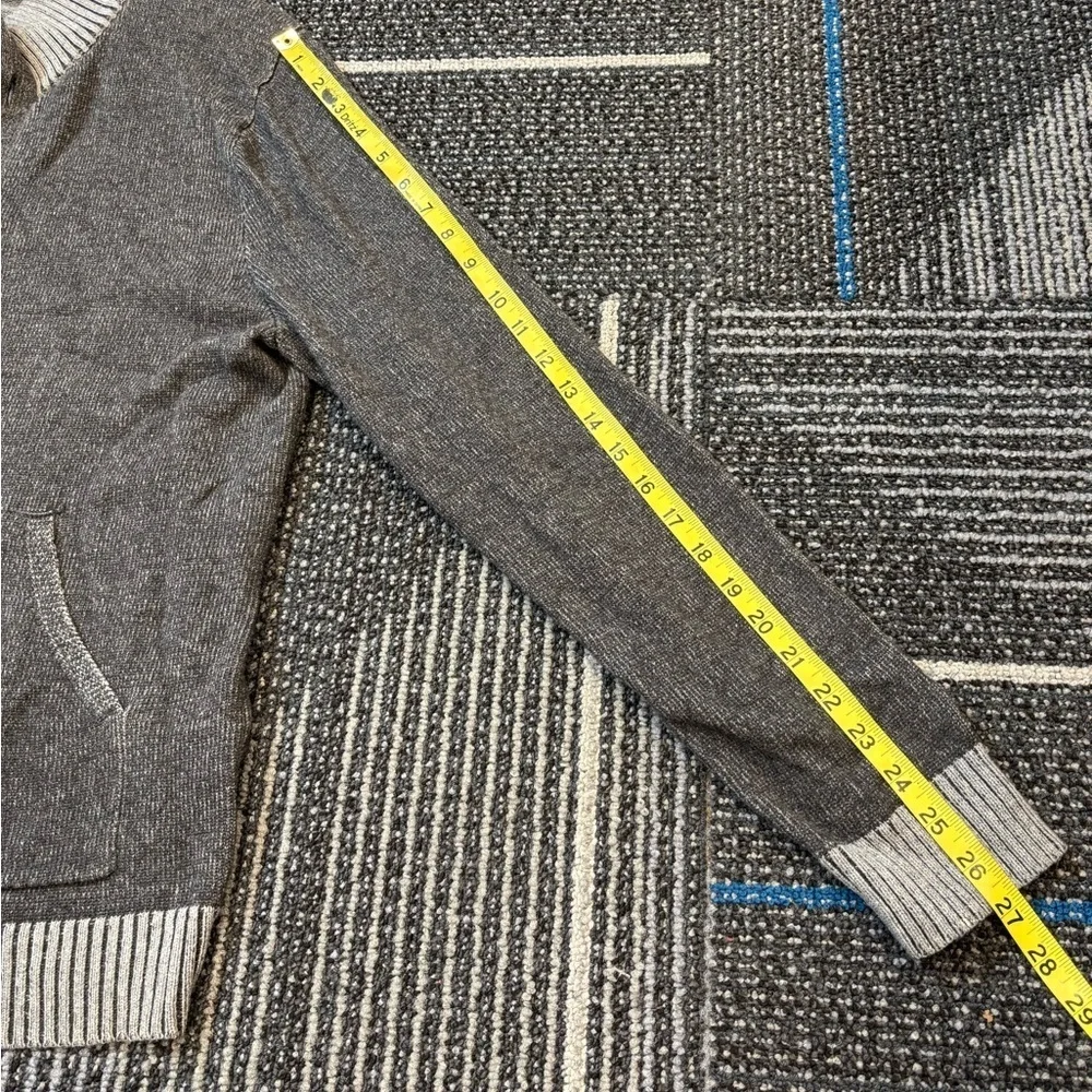 Banana Republic large sweater cardigan Gray‎ Ribbed mock neck button front